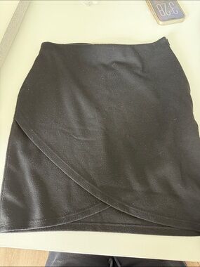 NAF NAF Black Mini Wrap-Front Skirt